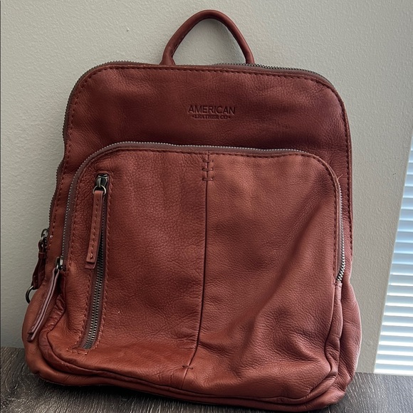 American Leather Co Brown Leather Backpack - Picture 1 of 9